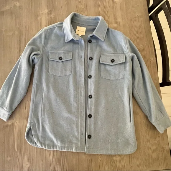 NWOT- THREAD & SUPPLY- Shirt Jacket in sky blue size L - Picture 10 of 10